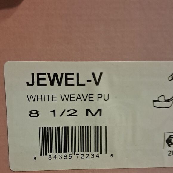 Lisa Vicky JEWEL-V White Weave PU Heels - Picture 2 of 5